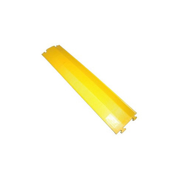 Electriduct Cable Protector, 1-5/8 in H, 4 ft L, 10-3/4 in W, 2 Channel, Rubber, Yellow DO-ED-MED-YL - main